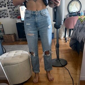 PacSun High Rise Distressed Blue Jeans